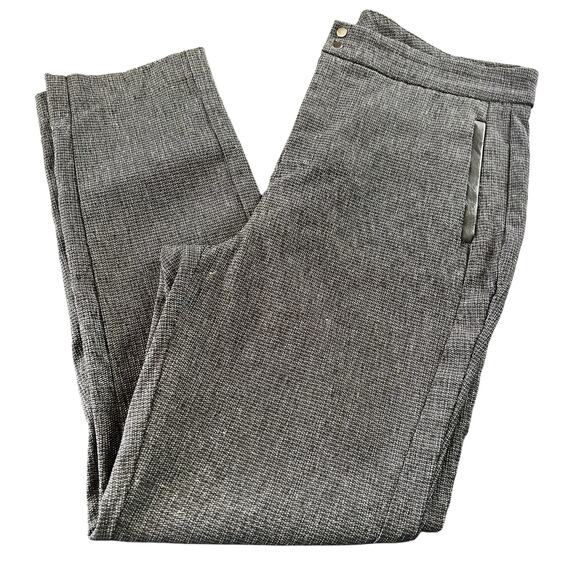 Chico's Dress Pants Women 0 US Size 8R Speckled Gray Woven Cropped Rayon Blend - Picture 6 of 15